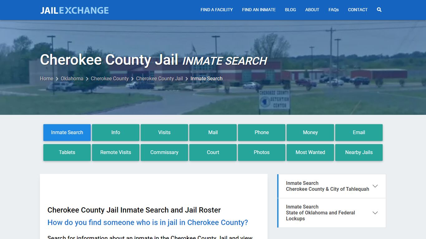 Inmate Search: Roster & Mugshots - Cherokee County Jail, OK